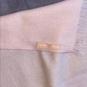 Emporio Armani blush color wool big scarf shawl